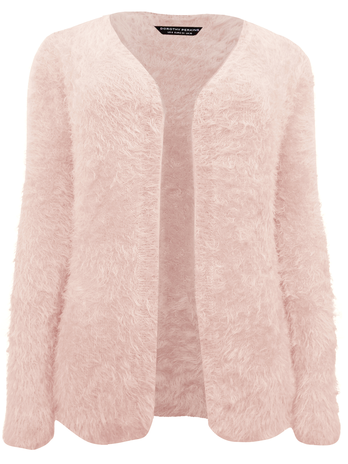 Dorothy Perkins - - D.P3rkins LIGHT-PINK Super Soft Eyelash Open Front Cardigan - Size 10 to 20