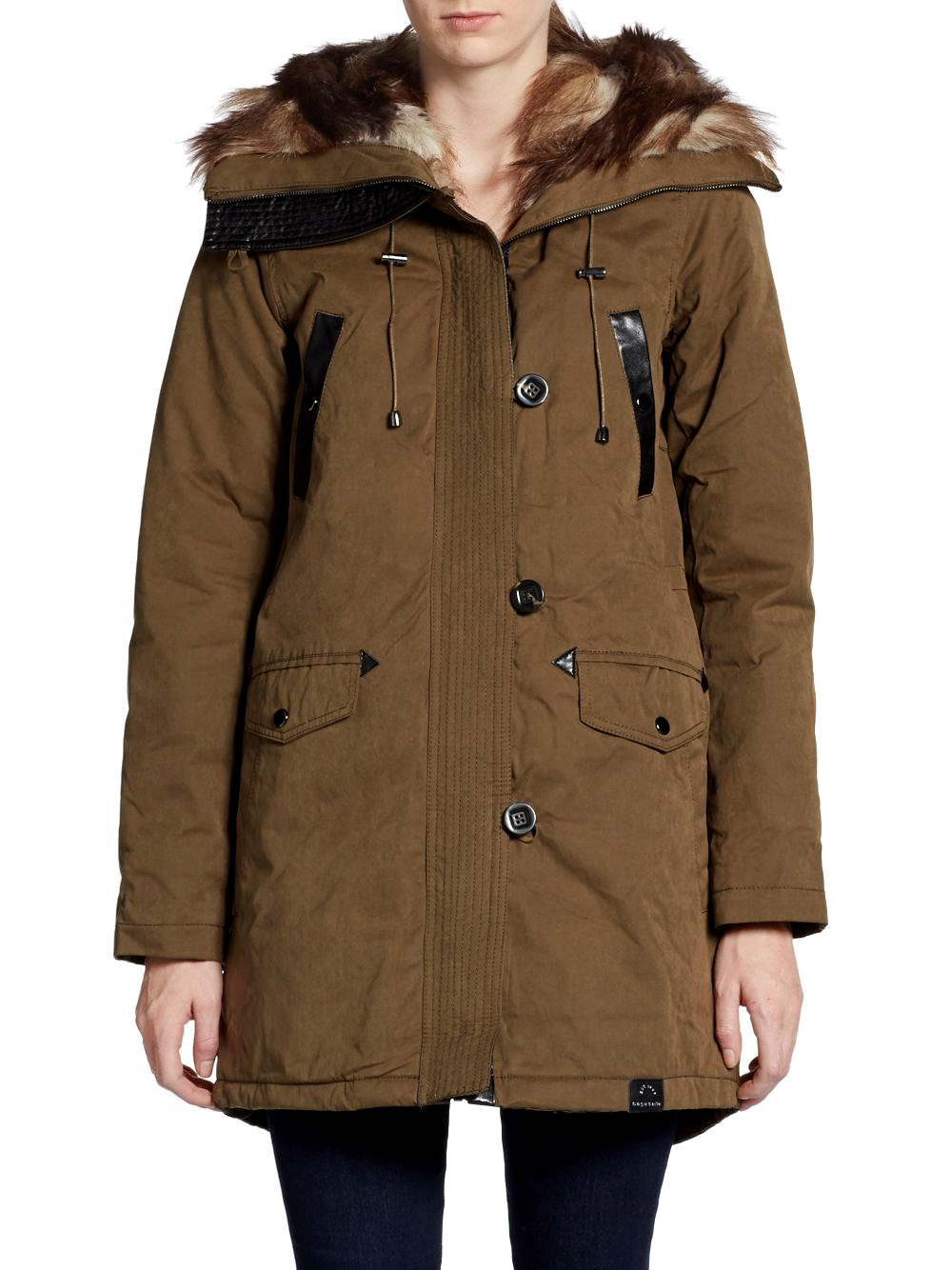 bagatelle textured faux fur jacket
