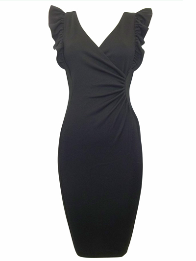 black bodycon dress size 18
