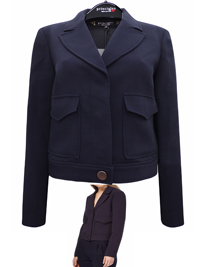 Principles NAVY Cropped Battle Jacket - Size 8 to 22 Principles NAVY Cropped Battle Jacket - Size 8 to 22