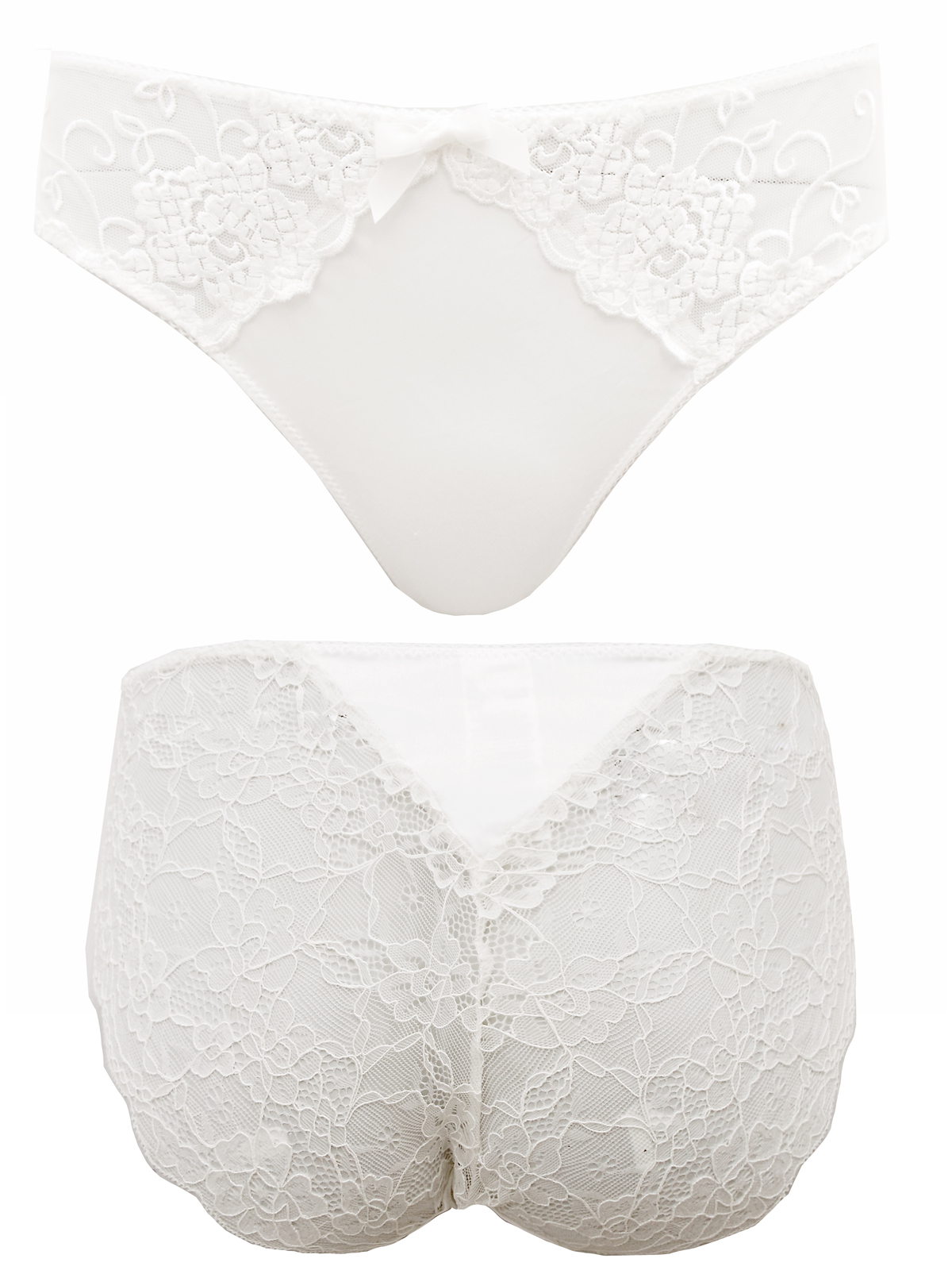 F&F 5Pack WHITE Lace Brazilian Knickers Size 10 to 18