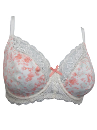 F&F PEACH Printed Wired Full Cup Bra - Size 34 to 40 (D-DD-E-F) F&F PEACH Printed Wired Full Cup Bra - Size 34 to 40 (D-DD-E-F)