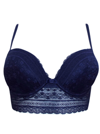 OYSHO NAVY Floral Lace Padded Longline Bra - Size 32 (B cup) OYSHO NAVY Floral Lace Padded Longline Bra - Size 32 (B cup)