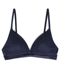 Oysho NAVY Floral Lace Padded Triangle Bra - Size 32 to 38 (B cup) Oysho NAVY Floral Lace Padded Triangle Bra - Size 32 to 38 (B cup)