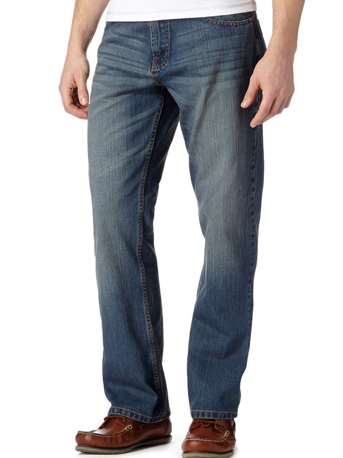 Debenhams D3benhams Mens BLUE Stonewash Regular Fit Denim Jeans