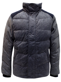 Mens Hangten CHARCOAL Padded Puffer Jacket - Size Small to Large Mens Hangten CHARCOAL Padded Puffer Jacket - Size Small to Large