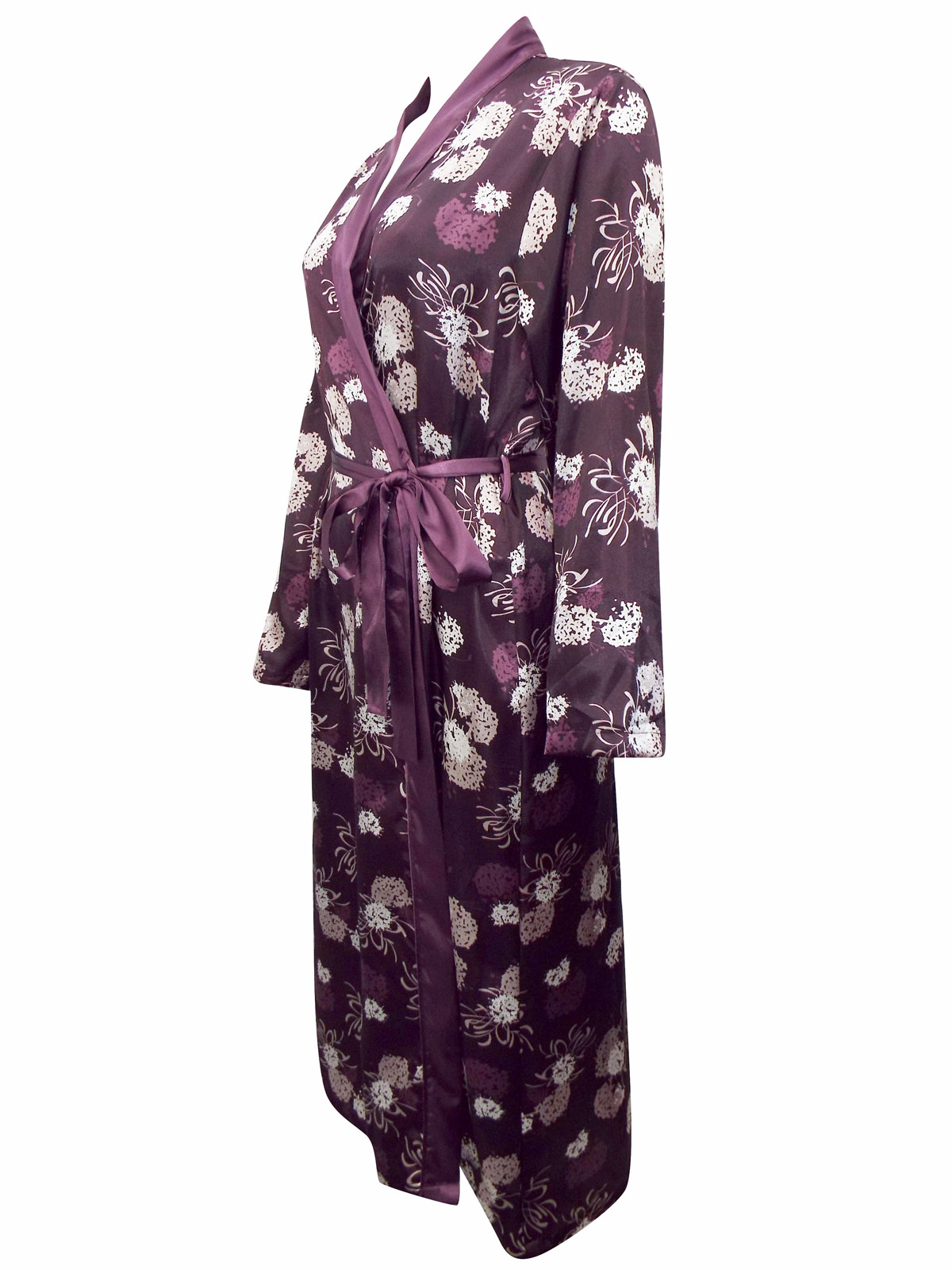plum silk robe