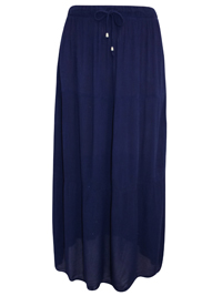 NAVY Tie Front Crinkle Maxi Skirt - Size 8 to 24 NAVY Tie Front Crinkle Maxi Skirt - Size 8 to 24