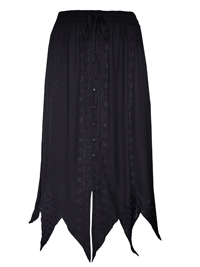 eaonplus BLACK Renaissance Gothic Zigzag Skirt - Plus Size 18 to 32 eaonplus BLACK Renaissance Gothic Zigzag Skirt - Plus Size 18 to 32