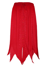 eaonplus DARK RED Renaissance Gothic Zigzag Skirt - Plus Size 18 to 36 eaonplus DARK RED Renaissance Gothic Zigzag Skirt - Plus Size 18 to 36