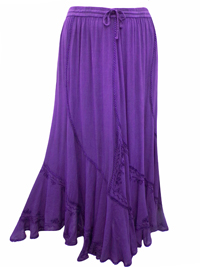 eaonplus PURPLE Scalloped Renaissance Maxi Skirt - Plus Size 14/16 to 34/36 eaonplus PURPLE Scalloped Renaissance Maxi Skirt - Plus Size 14/16 to 34/36
