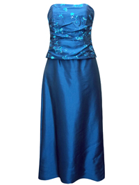 Karida BLUE Strapless Sequin Embellished Top & Skirt Set - Size 10 to 18 Karida BLUE Strapless Sequin Embellished Top & Skirt Set - Size 10 to 18