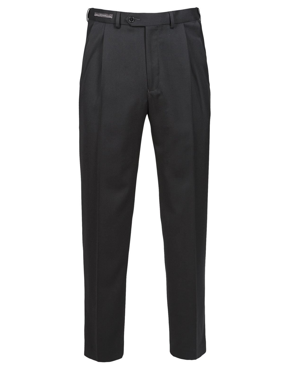 Marks and Spencer M&5 Black Twin Pleat Active Waistband Supercrease