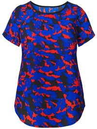 Anthology Plus Size BLUE Fiery Sky Curved Hem Blouse - Size 14 to 22 Anthology Plus Size BLUE Fiery Sky Curved Hem Blouse - Size 14 to 22