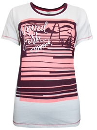 We1rdFish Light CREAM Fishing Graphic Print Cotton T-shirt - Size 8 to 18 We1rdFish Light CREAM Fishing Graphic Print Cotton T-shirt - Size 8 to 18