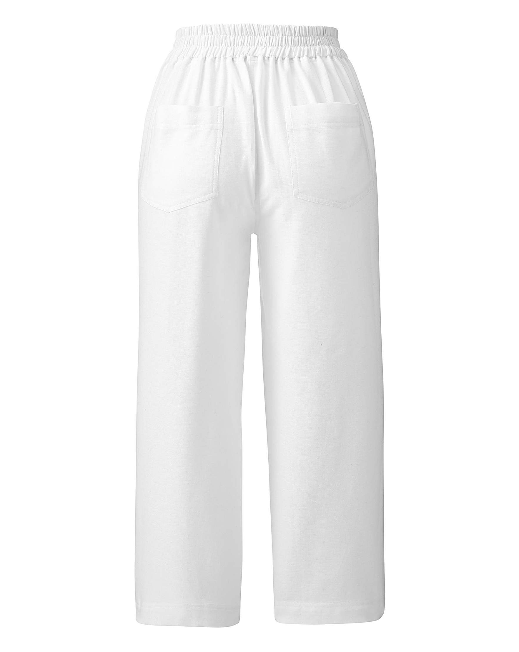 Fabulous plus size quirky Italian linen cropped trousers Maggie 