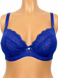 Plus Size Colbalt Non Padded Tonal Lace Logo Under Wired Bra - Size 38 to 46 (D to G Cups)