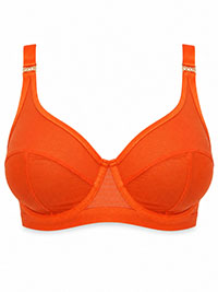 ORANGE Soft Mesh High Apex Bra - Size 38 to 46 (D to G Cups)