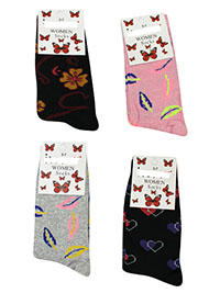 36-PAIRS ASSORTED Cotton Rich Ankle High Socks - Shoe Size 3-7