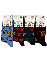 24-PAIRS pack of Ladies Printed Cotton Rich Ankle High Socks - Shoe Size 3-7 24-PAIRS pack of Ladies Printed Cotton Rich Ankle High Socks - Shoe Size 3-7