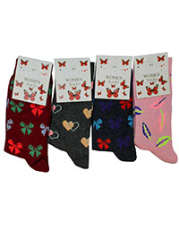 24-PAIRS pack of Ladies Printed Cotton Rich Ankle High Socks - Shoe Size 3-7 24-PAIRS pack of Ladies Printed Cotton Rich Ankle High Socks - Shoe Size 3-7