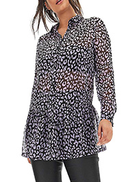 LILAC Animal Print Peplum Hem Shirt - Plus Size 22 to 28