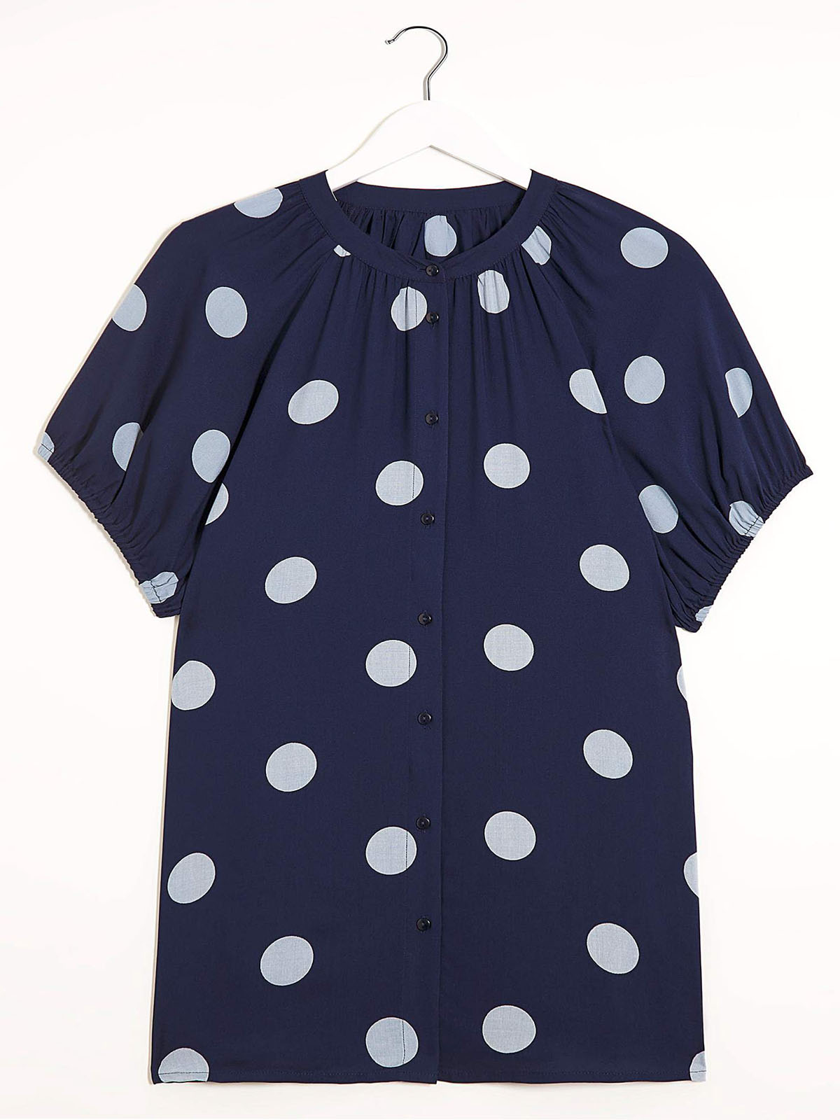The Rosa Blouse Navy Spot main image 0