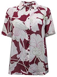 PINK Floral Print Woven Blouse - Size 8 to 18