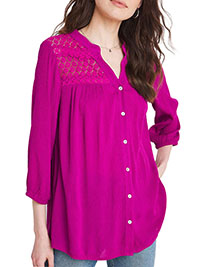 MAGENTA Crinkle Blouse - Size 10 to 20