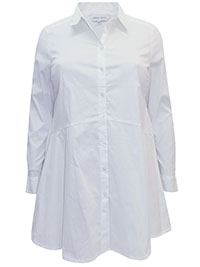 WHITE Fit & Flare Shirt - Size 22 to 66
