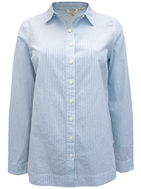 FF BLUE Pure Cotton Striped Blouse - Size 6