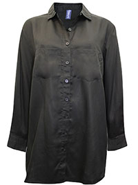 Swimsuits For All BLACK Button Through Cover Up Tunic - Size 4/6 to 16/18 (US S to XL)