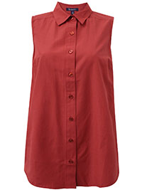 RED Perfect Sleeveless Shirt - Plus Size 14 to 28 (US 12W to 26W)