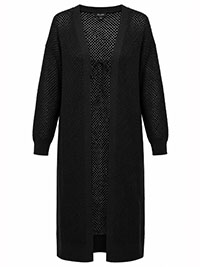 Black Crochet Maxi Cardigan - Size 8/10 to 16/18