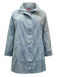 AQUA Paisley Print Longline Jacket - Plus Size 14 to 18