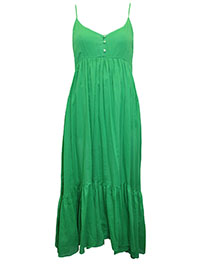 GREEN Cotton Voile Trapeze Dress - Size 10 to 18