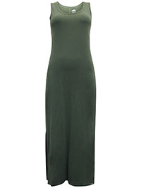 OLIVE Pure Cotton Sleeveless Scoop Neck Midi Dress - Size 8 to 20/22 (XS to XXL)