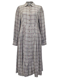 GREIGE Checked Maxi Shirt Dress - Size 8 to 16
