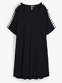 BLACK Ladder Sleeve Beach Dress - Size 10/12 to 30/32 (S to 3XL)