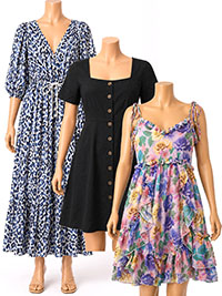Assorted Plain and Printed Dresses - Size 8 to 14 (EU 34 to 40)