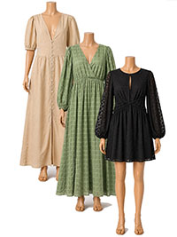 Assorted Plain and Printed Dresses - Size 8 to 12 (EU 34 to 38)