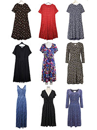 Assorted Plain and Printed Tunics and Dress - Size 6 to 18