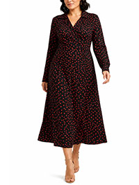 BLACK RED Polka Dot ShirtDress - Size 10 to 14