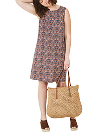CORAL Multi Sleeveless Sweet Shift Dress - Plus Size 12/14 to 32/34 (US S to 3X)