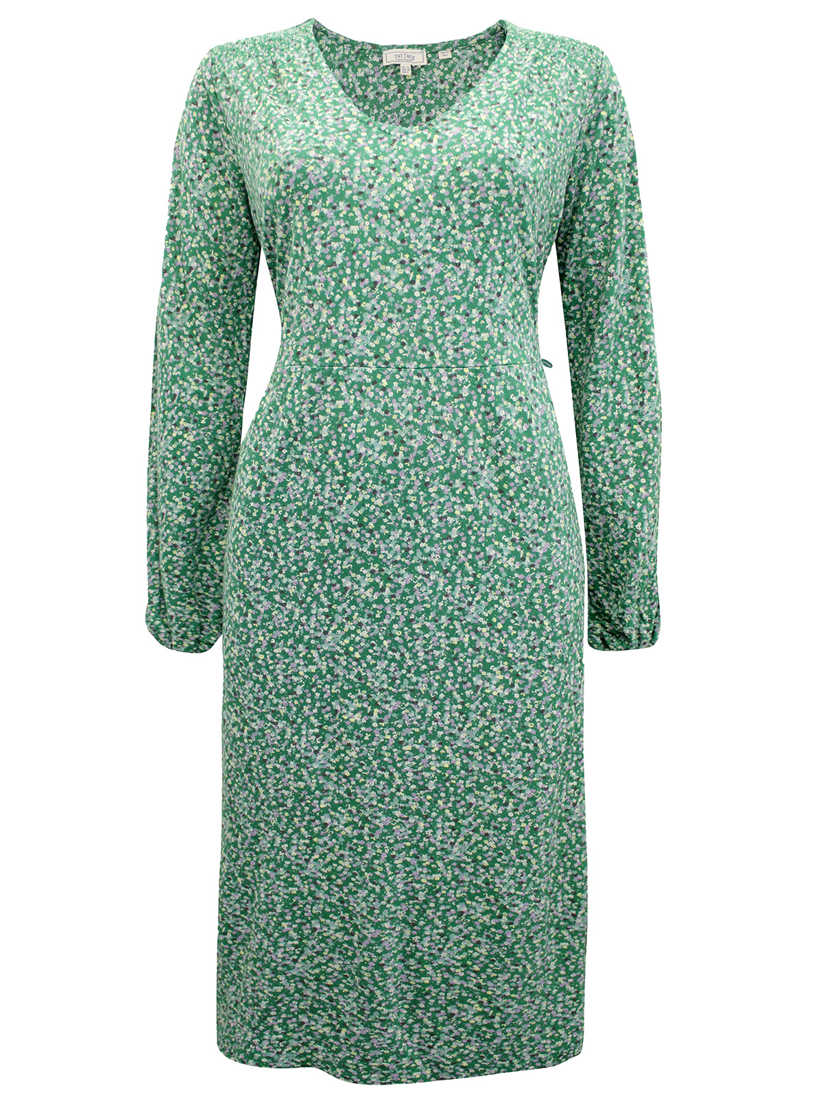 FAT FACE - - Fat Face GREEN Gracie Ditsy Jersey Midi Dress No Belt - Size  10 to 18