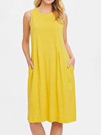 LEMON Pure Cotton Sleeveless Pocket Swing Dress - Plus Size 8 to 28/30 (US XS to 4X)