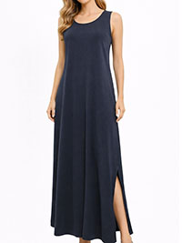 NAVY Pure Cotton Side Split Maxi Dress - Plus Size 12/14 to 24/26 (US M to 3X)
