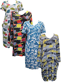 ASSORTED Boutique Stock Printed Short Sleeve Dresses - Size 10/12 to 14