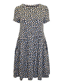 SS BLACK Seaweed Ditsy Short Sleeve Sea Mirror Dress - Size 8 to 14