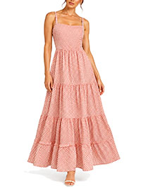 TALL ORANGE Striped Tiered Maxi Dress - Size 8 to 20